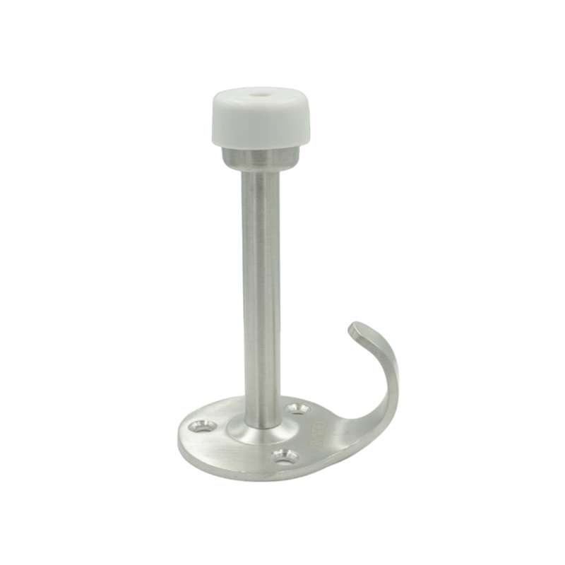 Chặn Cửa Gắn Tường Có Móc Treo Inox Mờ