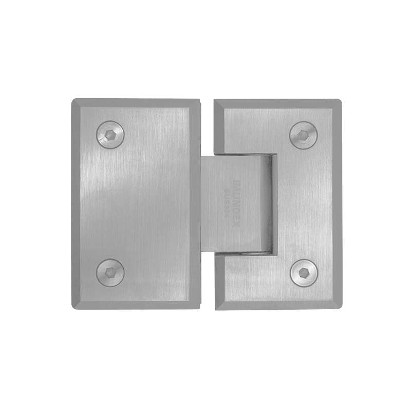 Bản Lề Kính 180° Inox Mờ