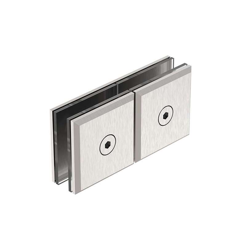Kẹp Kính 180° Inox Mờ