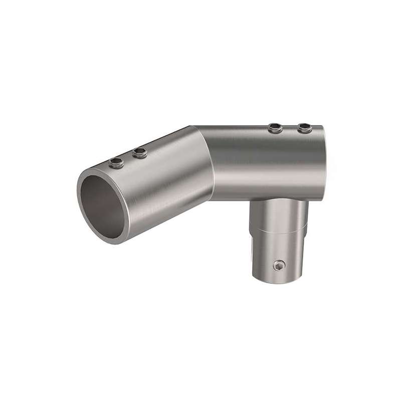 Pát Nối Thanh Treo Kính 135 Độ Inox Mờ