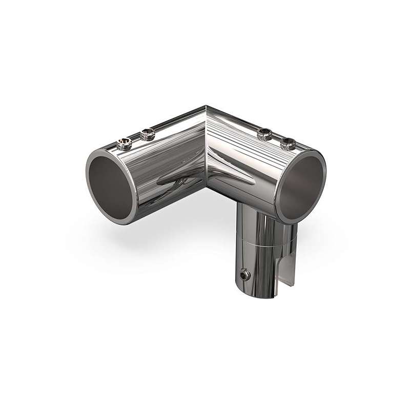 Pát Nối Thanh Treo Kính 90° Inox Bóng