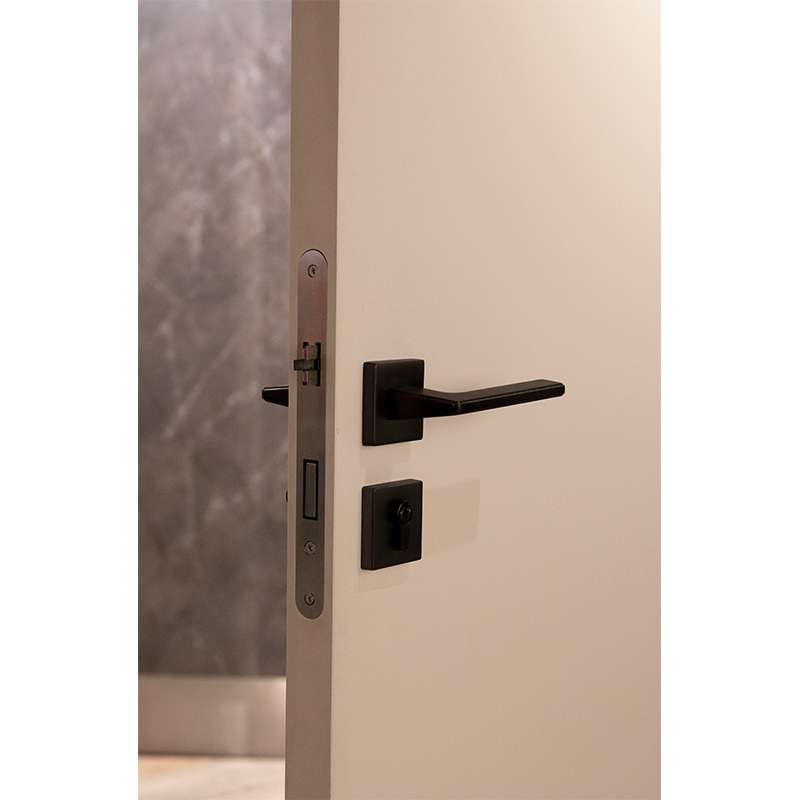 Solid Lever Handle Zinc Alloy Satin Black