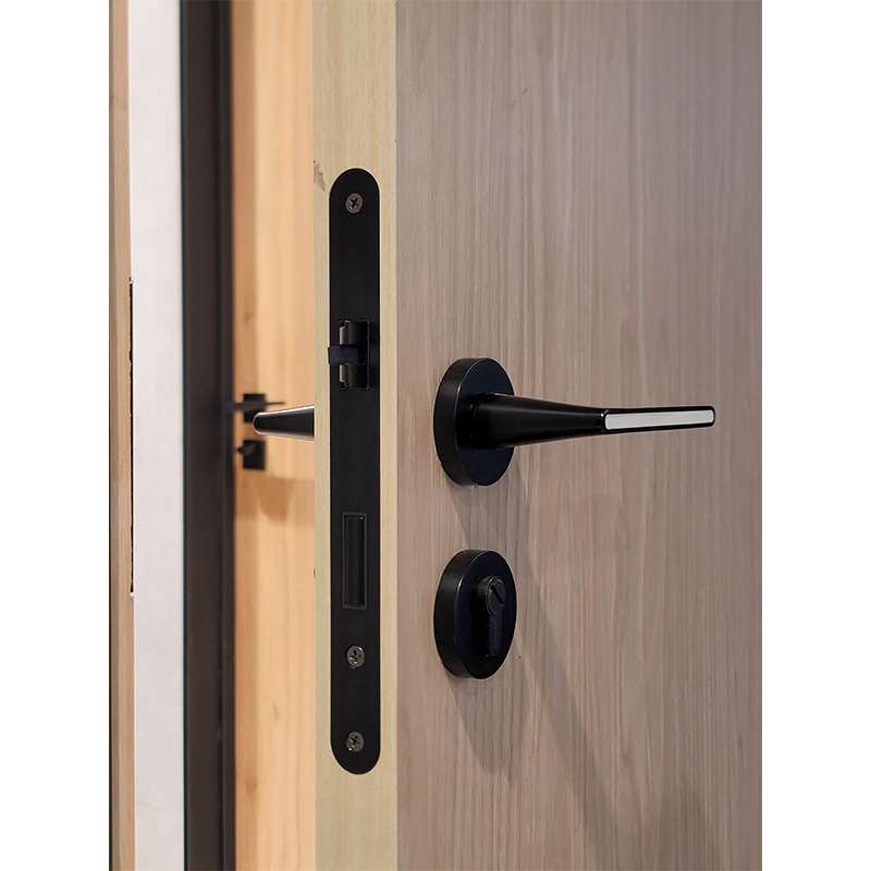 Solid Lever Handle Zinc Alloy Satin Black