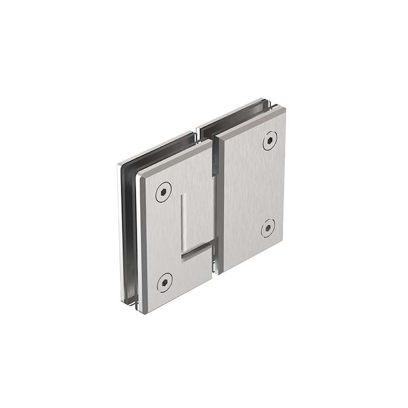 Bản Lề Kính 180° Inox Mờ