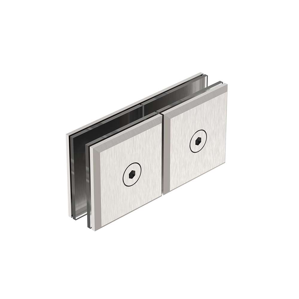Kẹp Kính 180° Inox Mờ