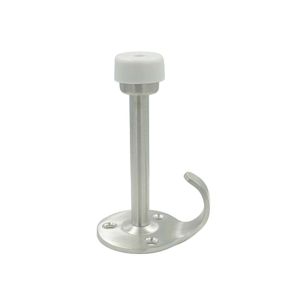 Wall-mounted door stopperwith hook