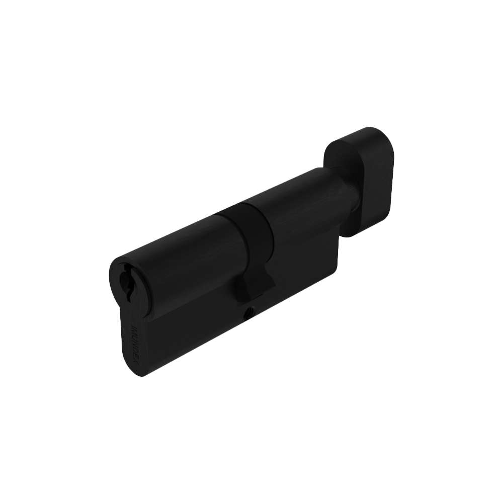 Ruột khóa 1 đầu chìa và 1 dầu vặn ovan_65mm_đen mờ