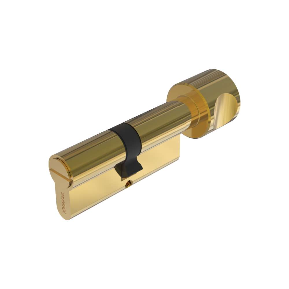 Ruột khóa 1 đầu vặn tròn cho cửa phòng tắm_70mm_đồng thau bóng