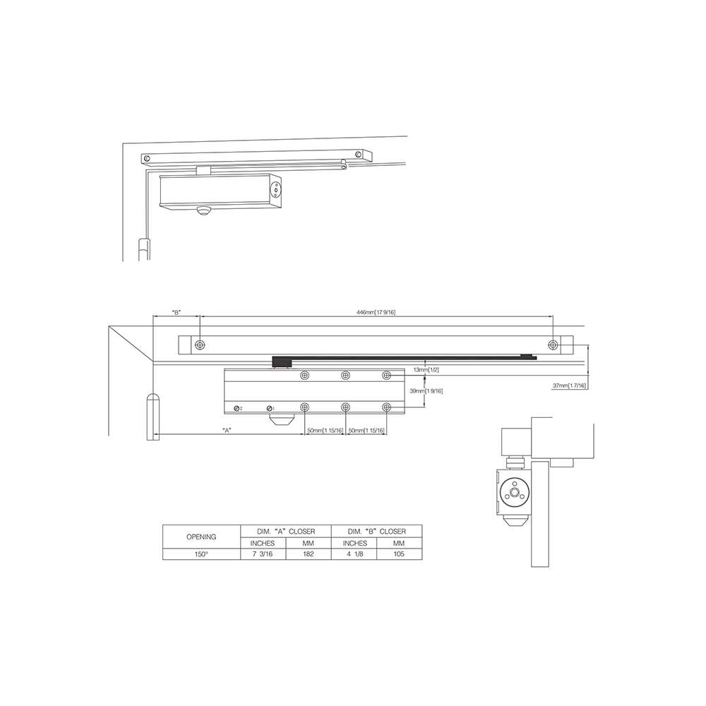 Door closer_With hold-open_65kg
