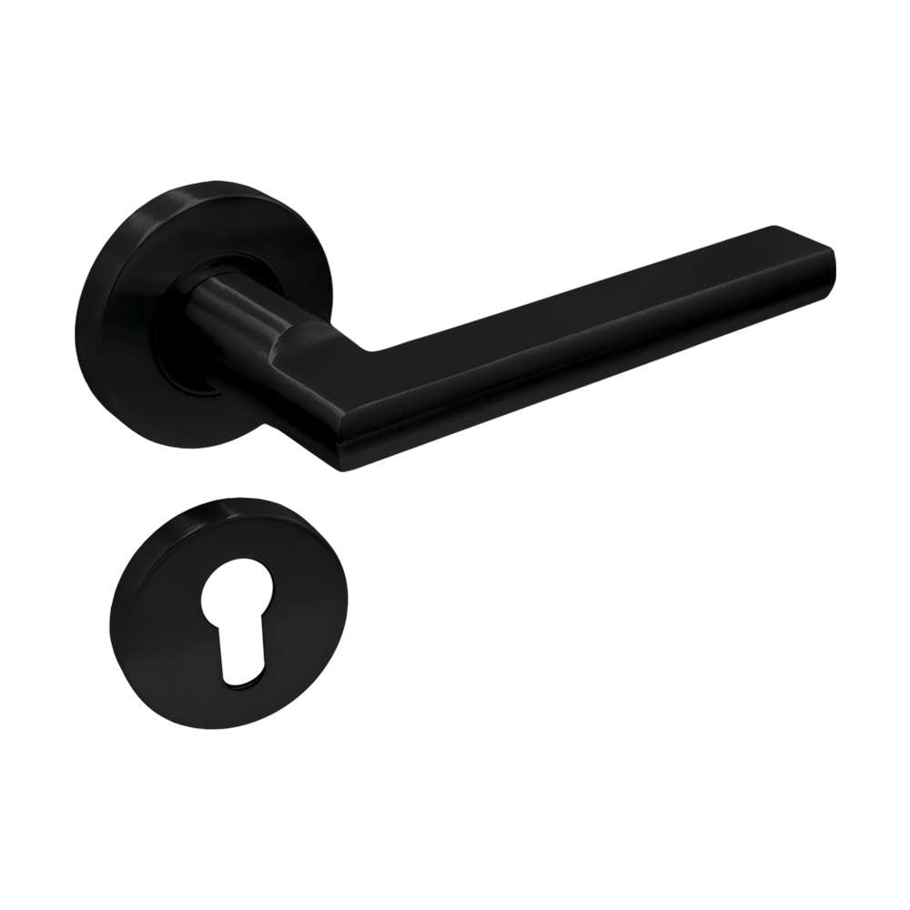Solid lever handle_SS304_Satin black