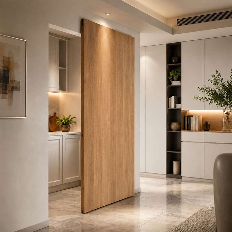 Bộ Phụ KiệnCửa Trượt Giấu Ray Cho Cánh Gỗ (Trọn Bộ)