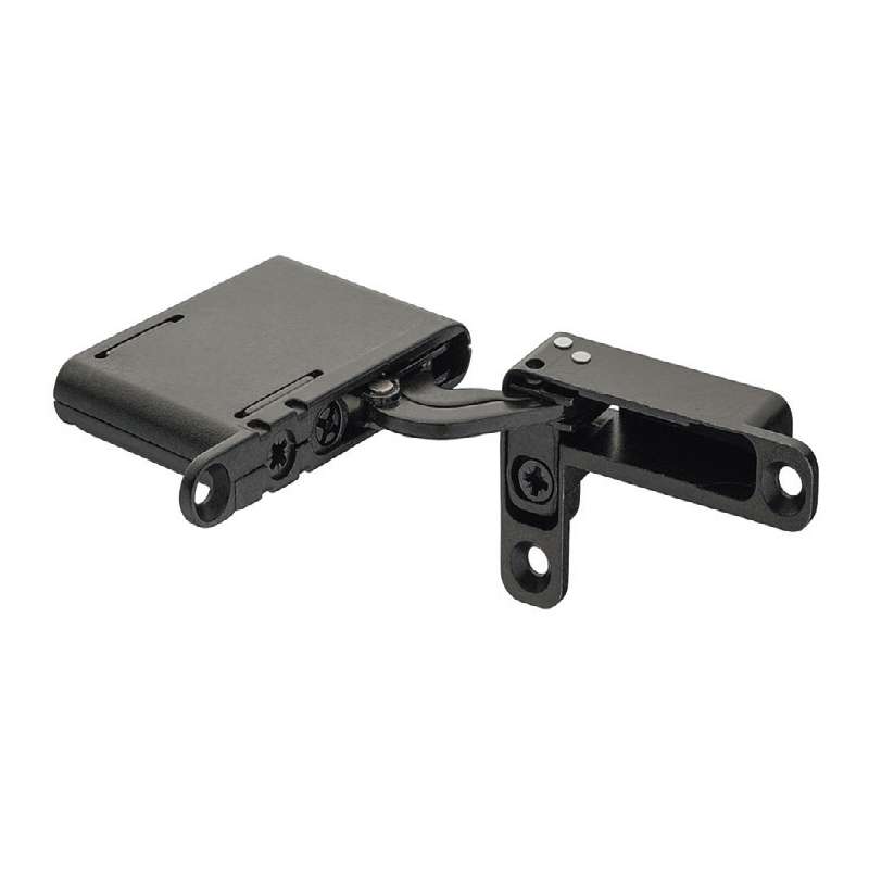 Bản Lề Tủ Lắp Âm Giảm Chấn Cho Cửa Khung Nhôm Kính Màu Đen