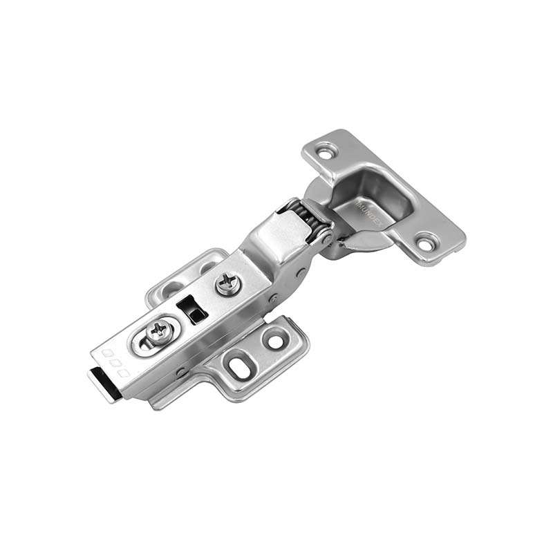 Bản Lề Tủ Lắp Cài Giảm Chấn 2 Chiều Trùm Nửa Màu Niken Mờ