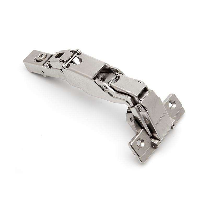 Bản Lề Tủ 165 Độ Lắp Cài Giảm Chấn Trùm Ngoài Màu Niken Mờ