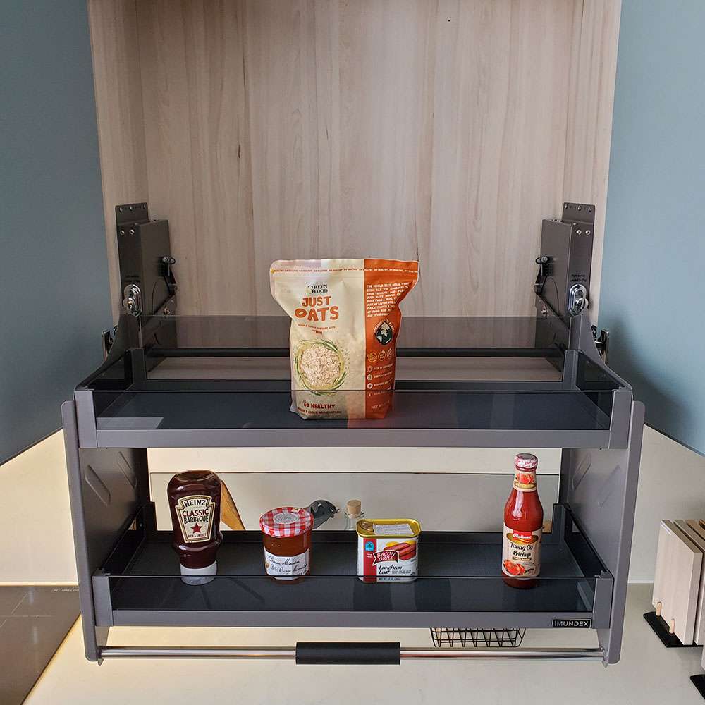 Kệ nâng hạ đựng đồ khô