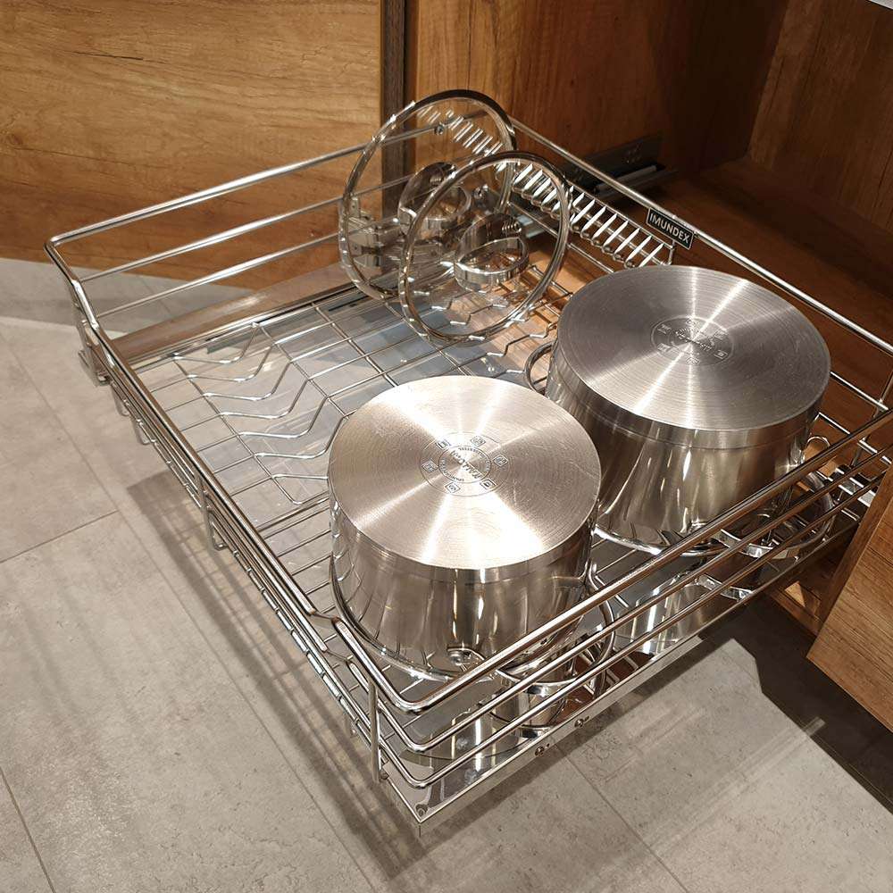 Phụ kiện tủ bếp với ray giảm chấn