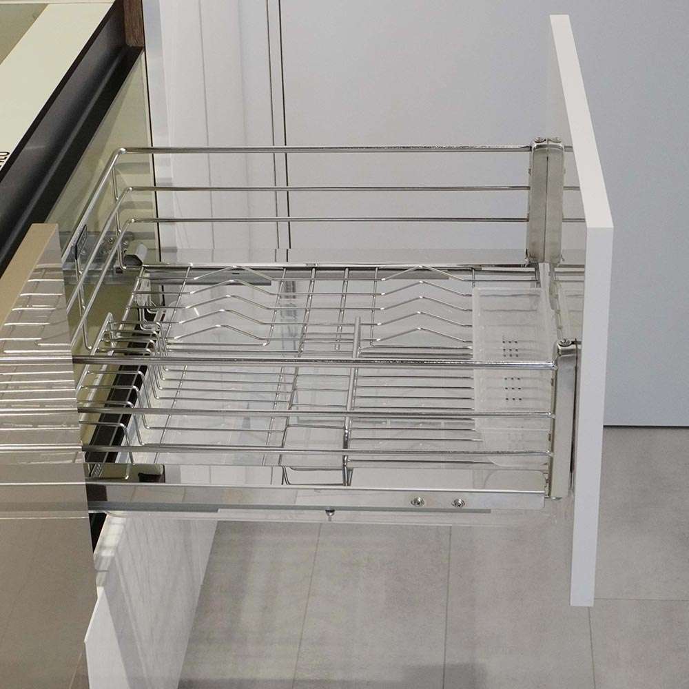 Phụ kiện tủ bếp với ray giảm chấn