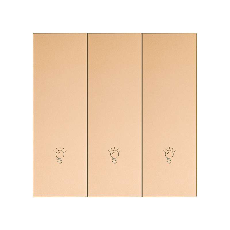 Công Tắc Zigbee Loại Nút Nhấn 3 Phím Màu Vàng