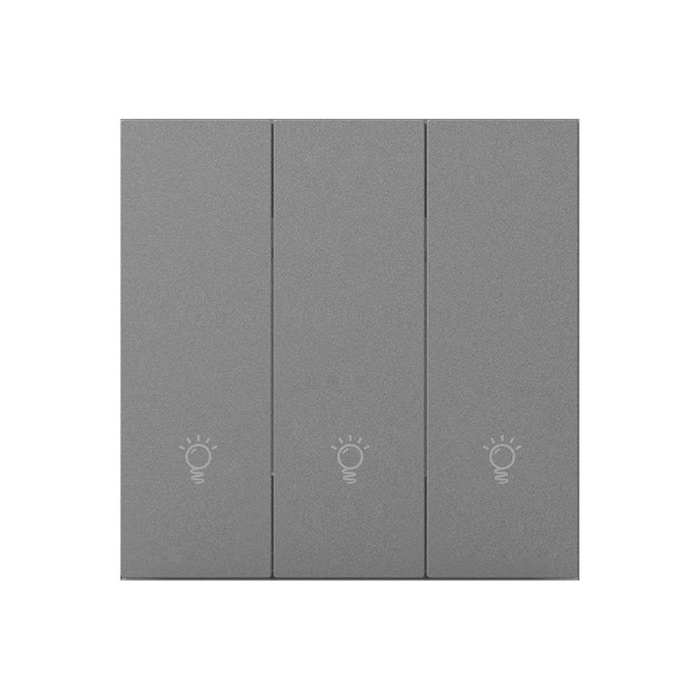 Công tắc zigbee loại nút nhấn, 3 phím, màu xám