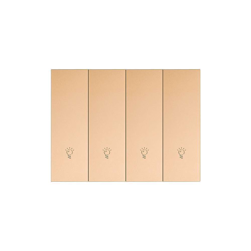 Công Tắc Zigbee Loại Nút Nhấn 4 Phím Màu Vàng