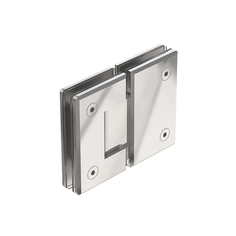 Bản Lề Kính 180° Inox Bóng