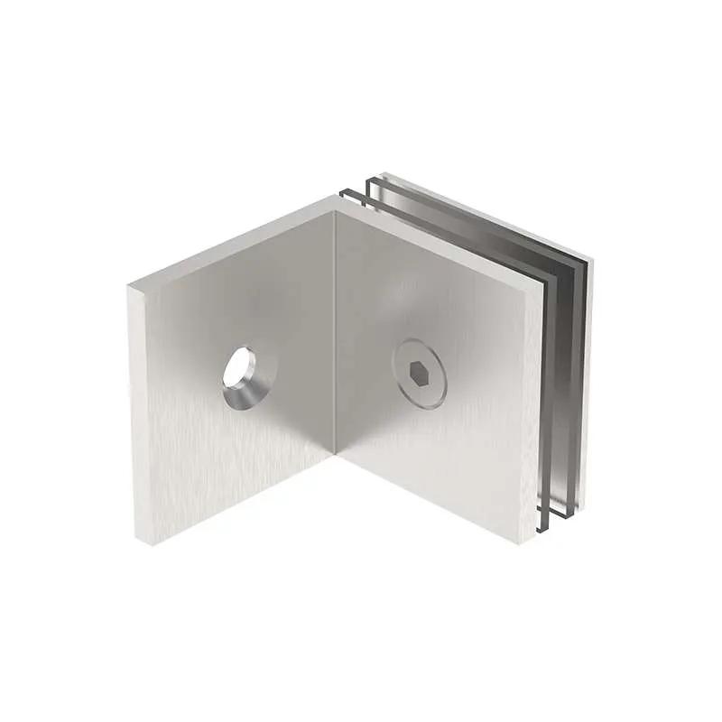 Kẹp Kính Gắn Tường Inox Mờ