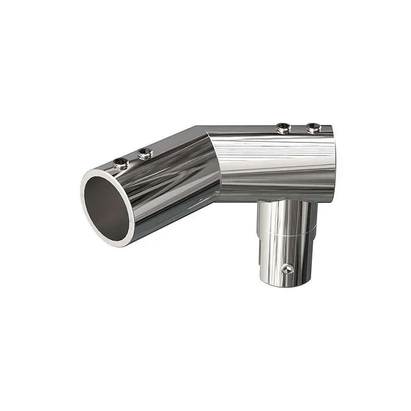 Pát Nối Thanh Treo Kính 135 Độ Inox Bóng