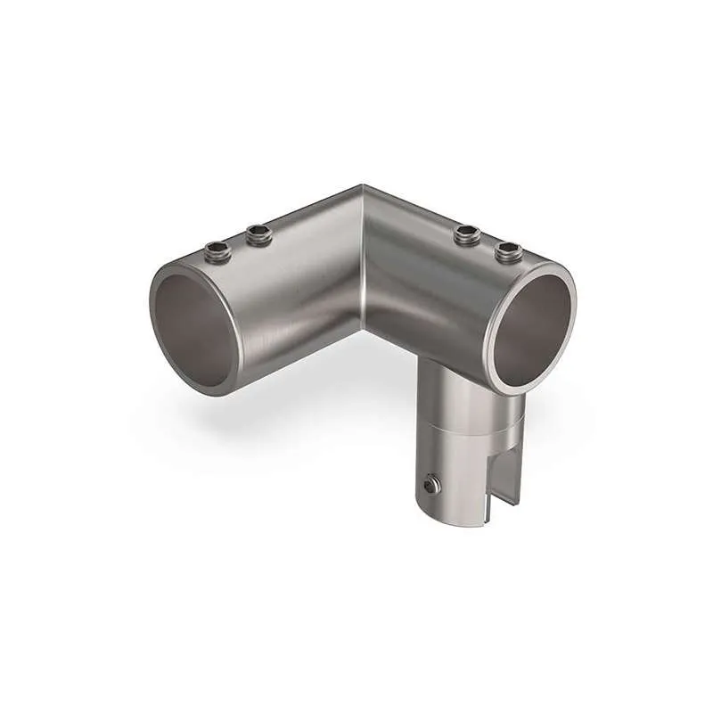 Pát Nối Thanh Treo Kính 90° Inox Mờ