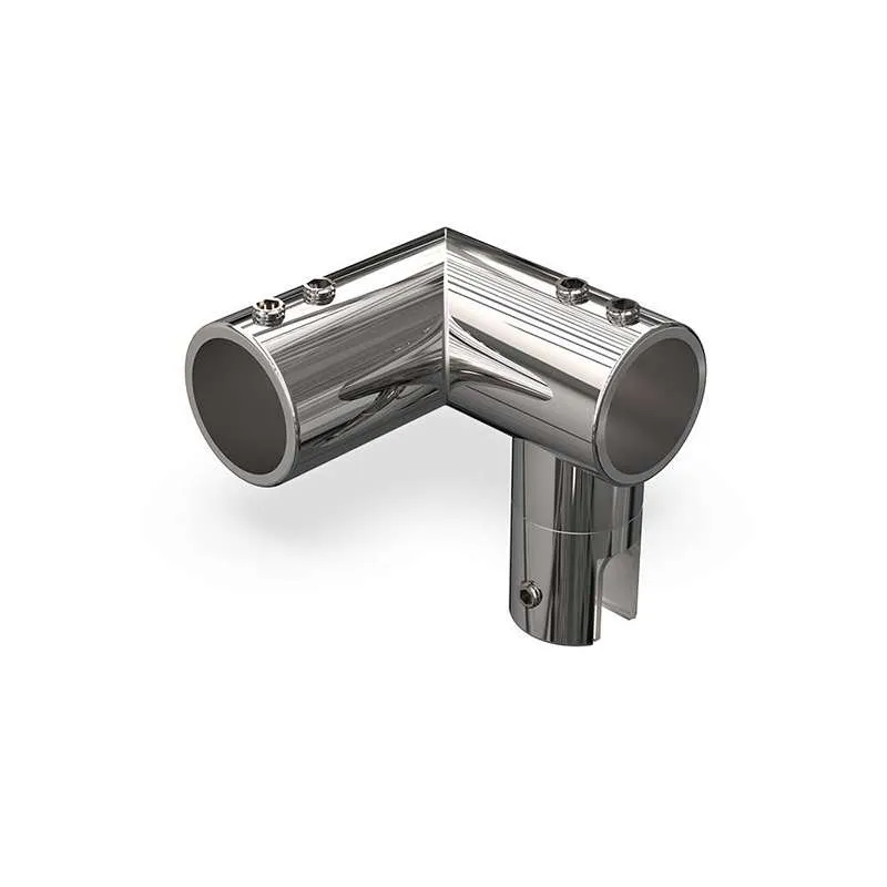 Pát Nối Thanh Treo Kính 90° Inox Bóng
