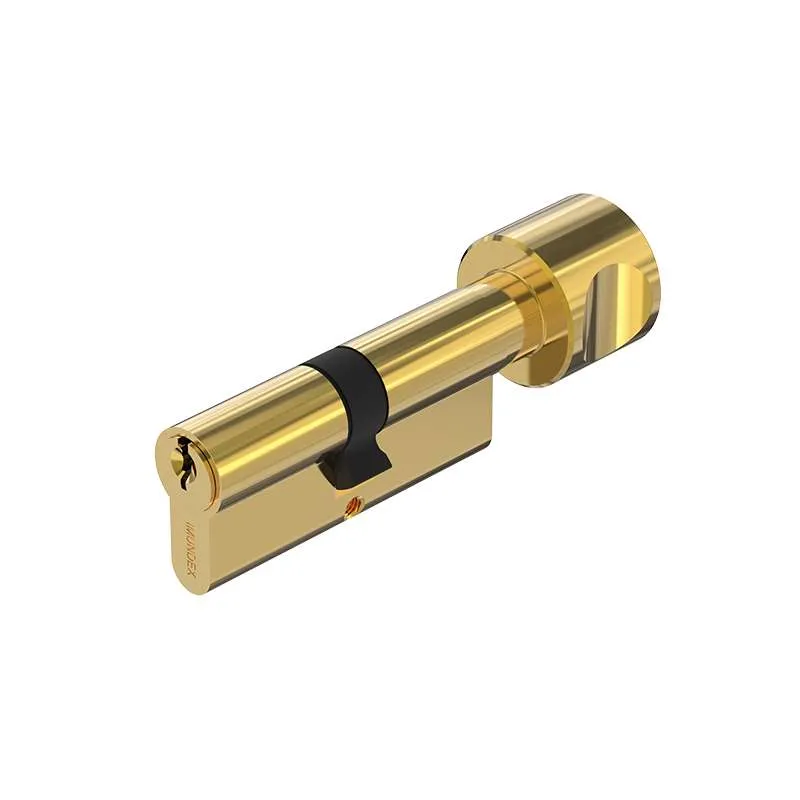 Ruột Khóa 1 Đầu Chìa Và 1 Đầu Vặn Tròn 70mm Đồng Thau Bóng