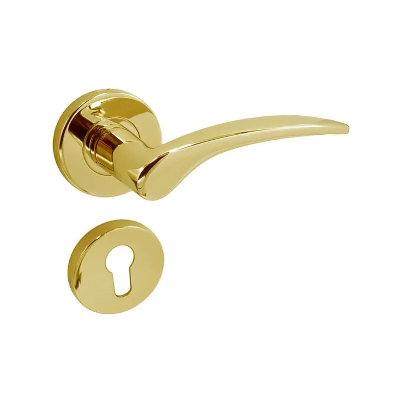 Tay Nắm Gạt Đặc Inox 304 Vàng Bóng