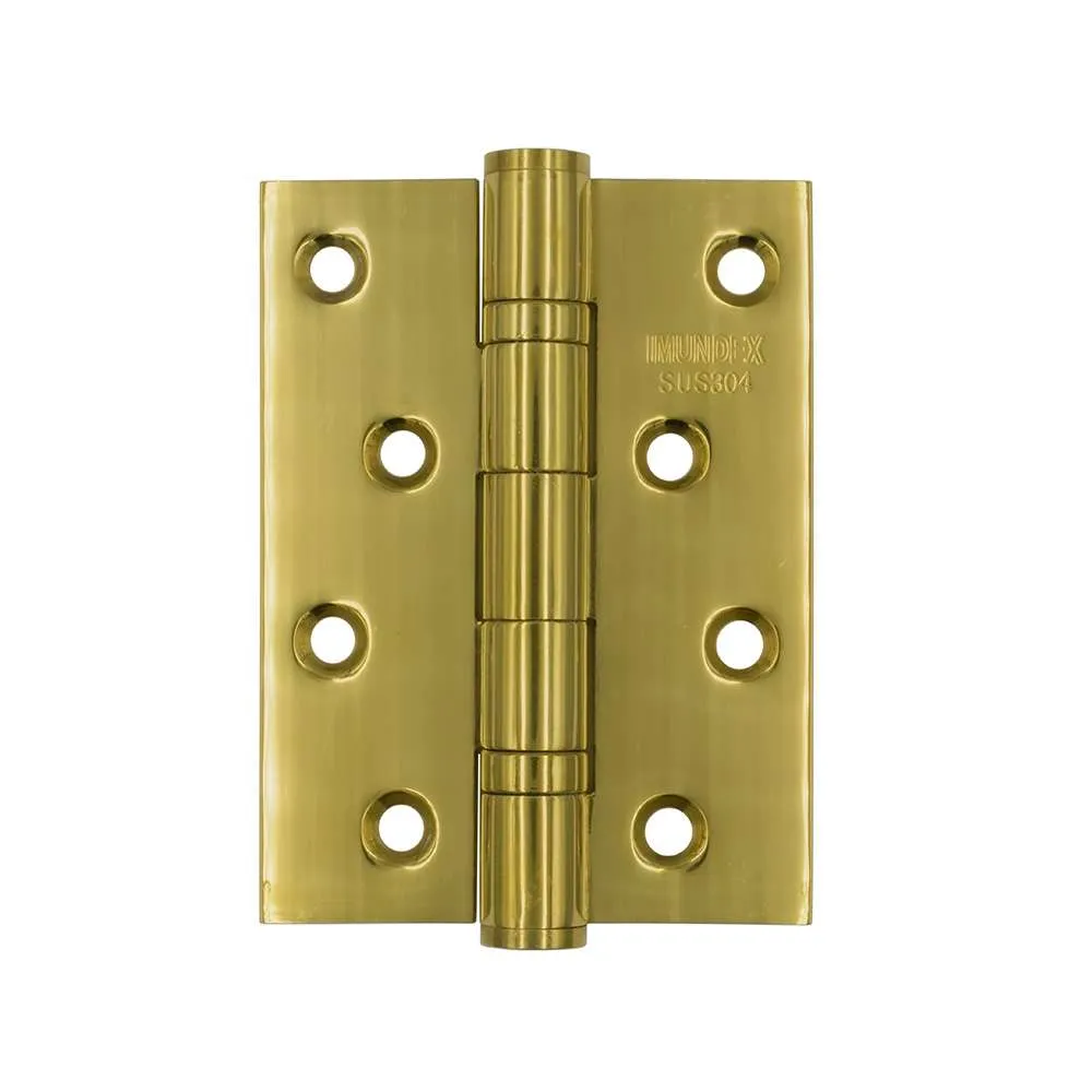 Ball bearing hinge (butt hinge)_SS304_102x76x3.0mm_Polished gold