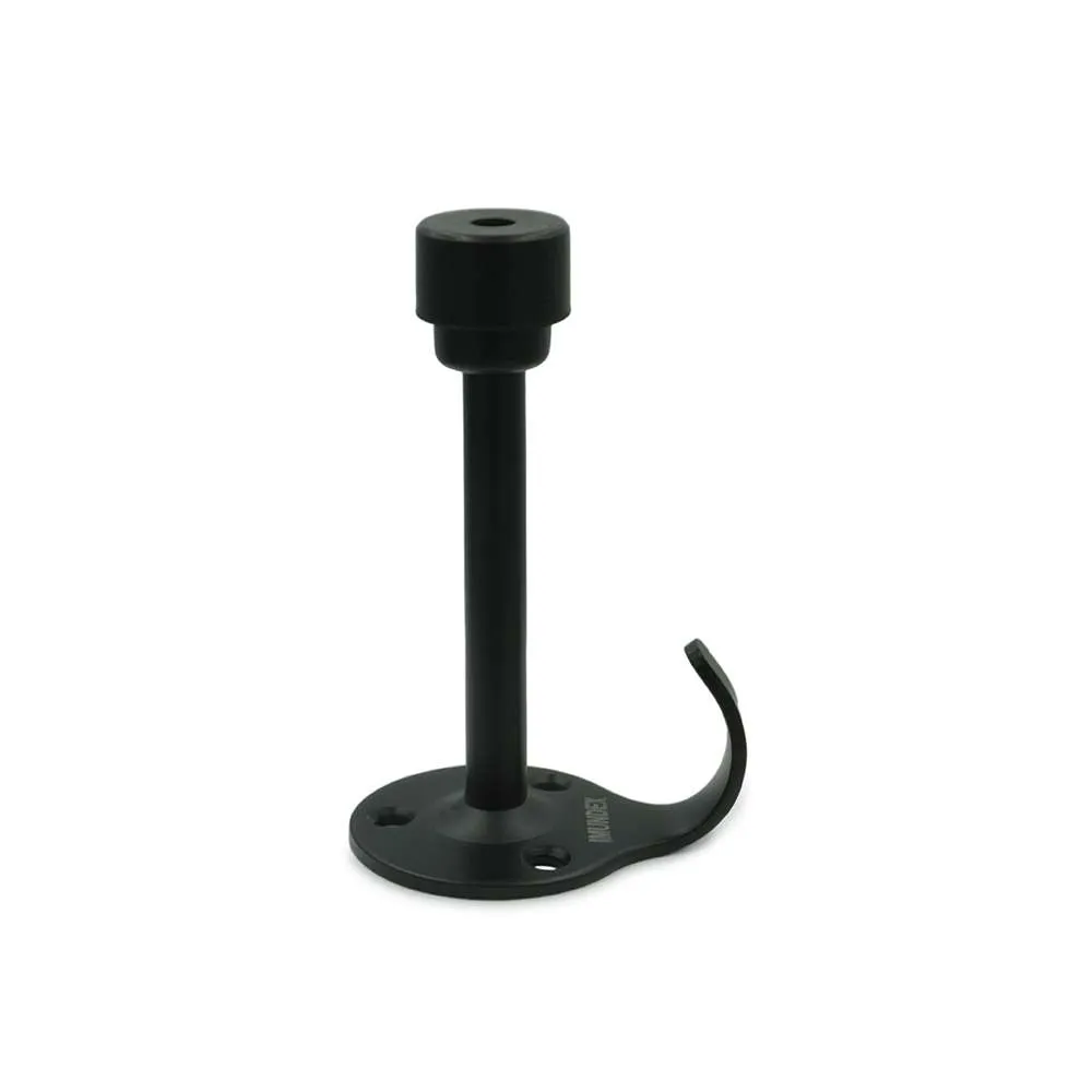 Wall-mounted door stopperwith hook_Satin black