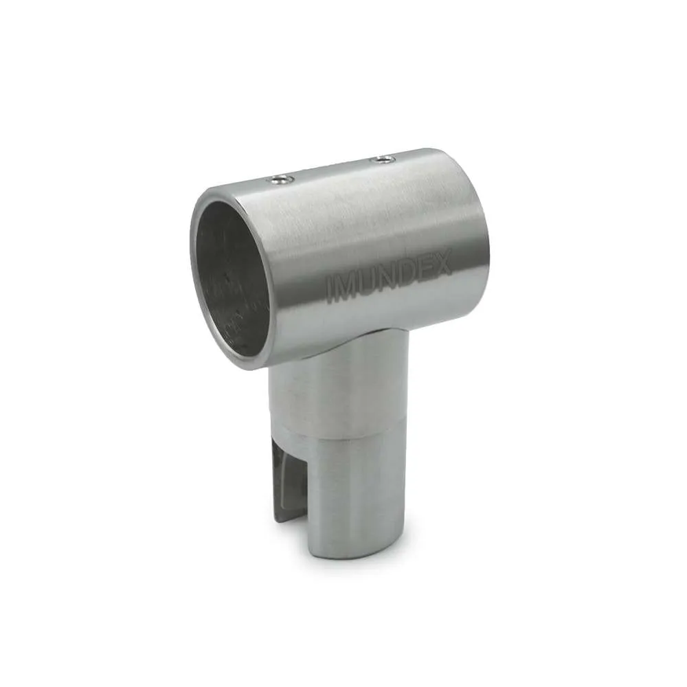 Glass to rail connector