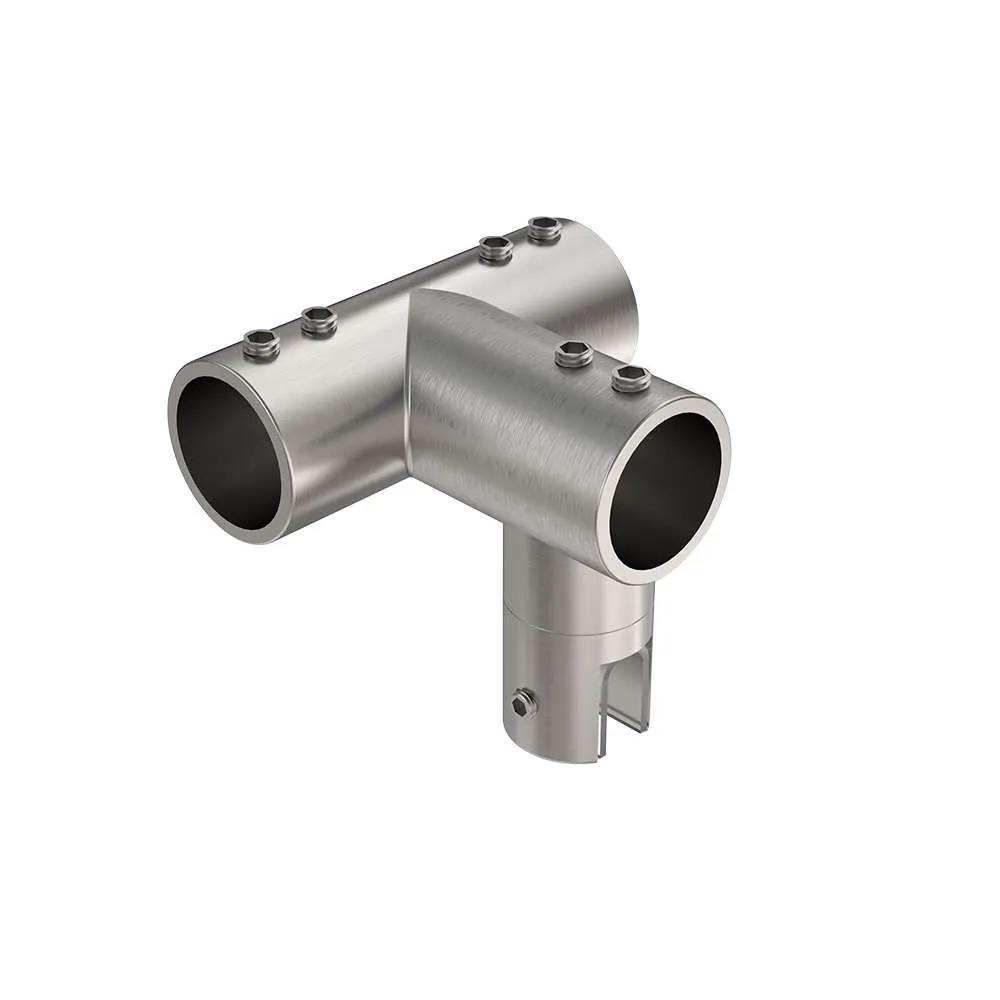 Glass to rail connector