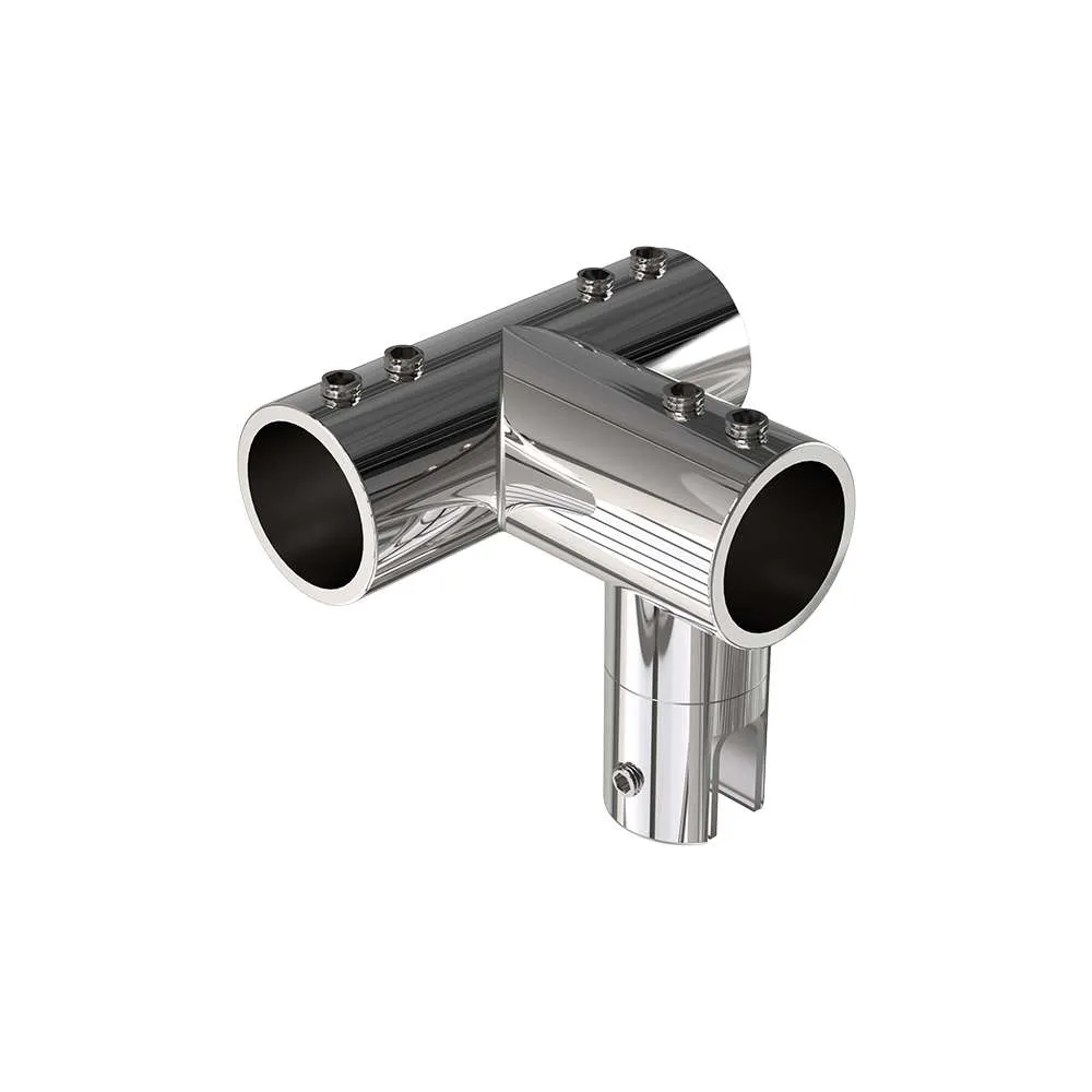 Glass to rail connector