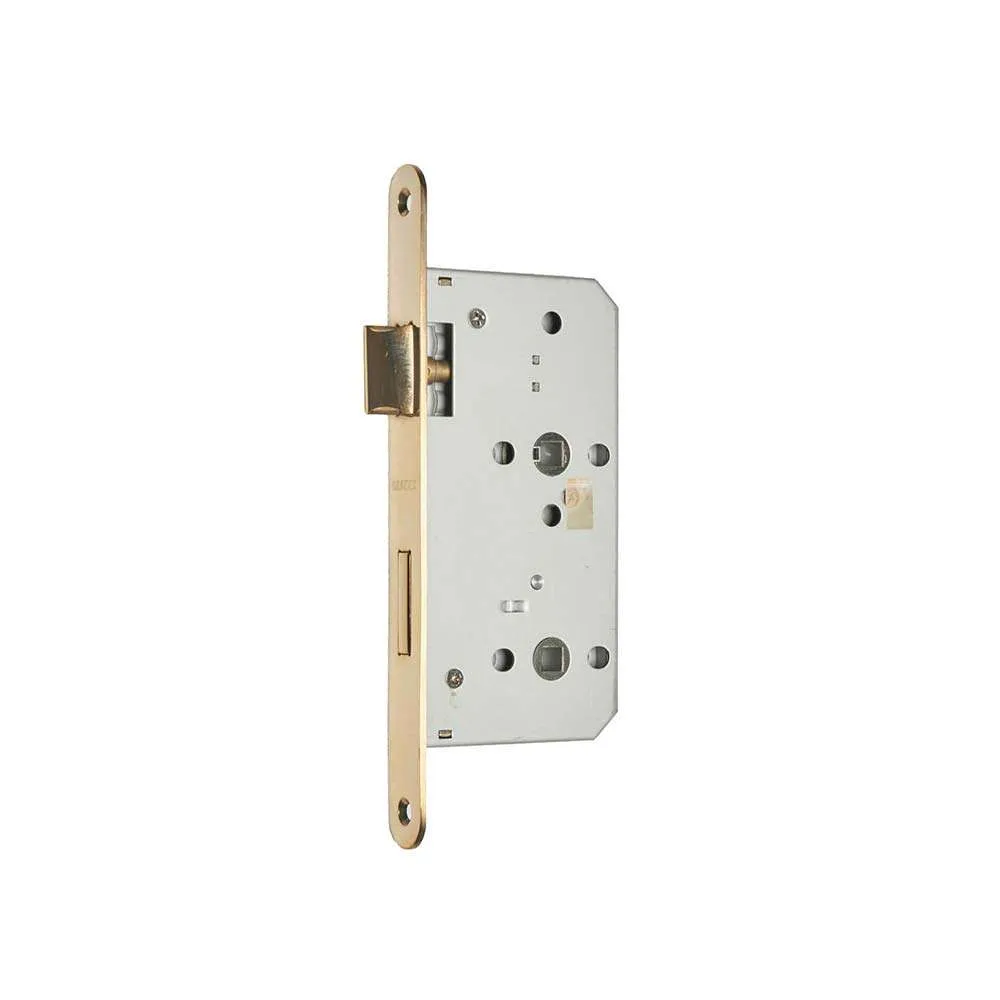 Mortise lock for bathroom door_55/72mm_Polished gold