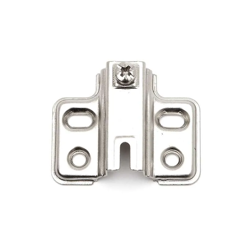 Đế Bản Lề 4 Lỗ Vít Màu Niken Mờ