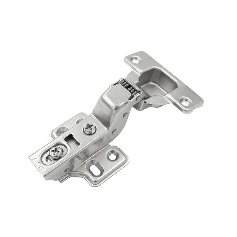 Bản Lề Tủ Đế Cố Định Giảm Chấn 2 Chiều Lọt Lòng Màu Niken Mờ