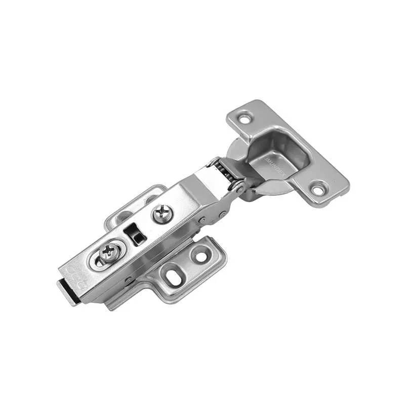 Bản Lề Tủ Lắp Cài Giảm Chấn 2 Chiều Trùm Ngoài Màu Niken Mờ