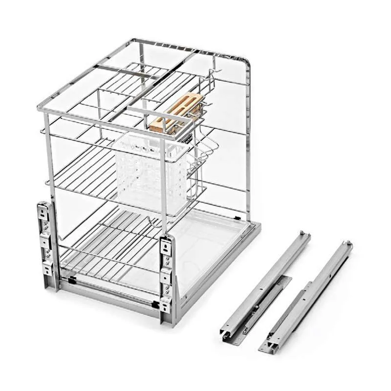 Kệ Gia Vị Đa Năng Với Ray Âm Giảm Chấn 300mm