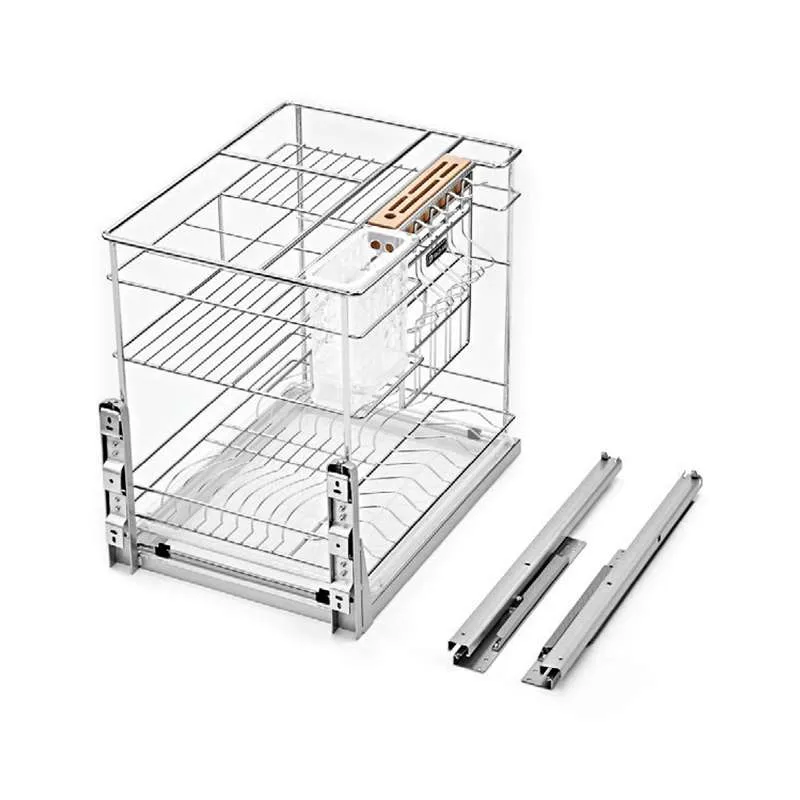 Kệ Gia Vị Đa Năng Với Ray Âm Giảm Chấn 300mm