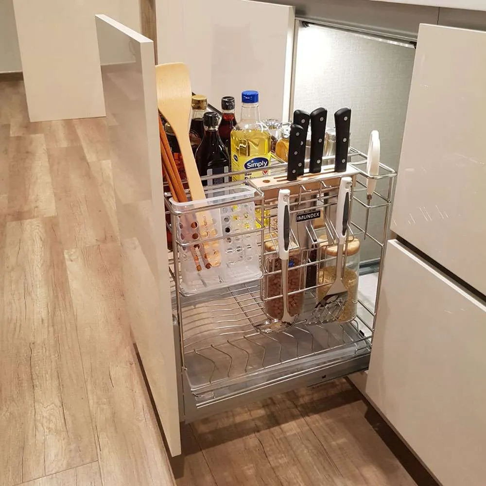 Kệ gia vị đa năng với ray âm giảm chấn