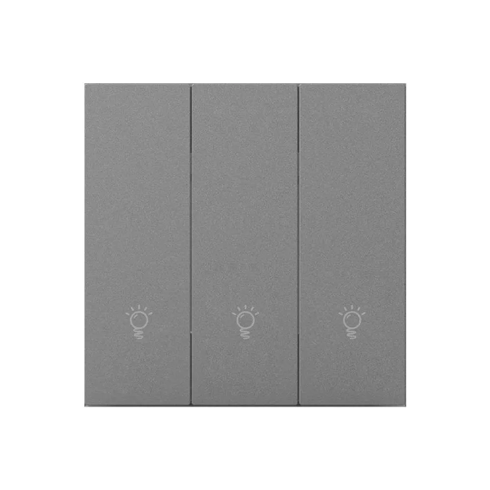 Công tắc zigbee loại nút nhấn, 3 phím, màu xám