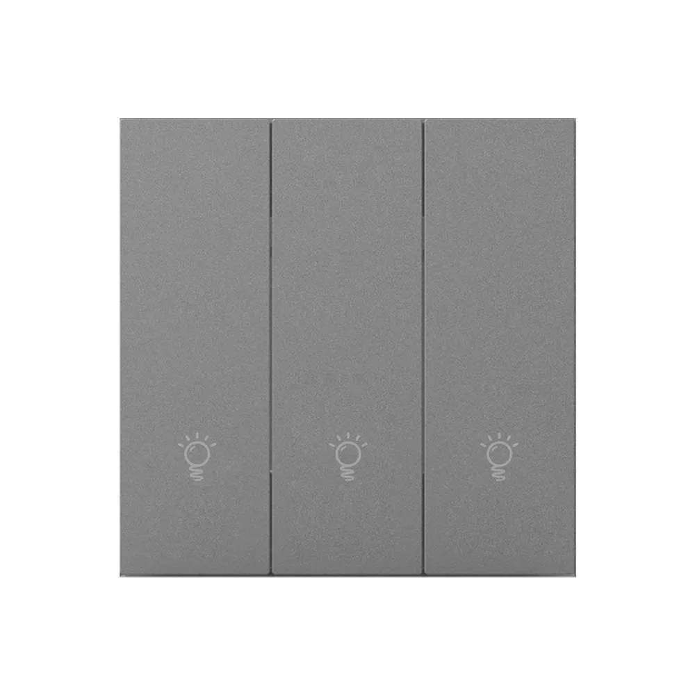 Công Tắc Zigbee Loại Nút Nhấn 3 Phím Màu Xám