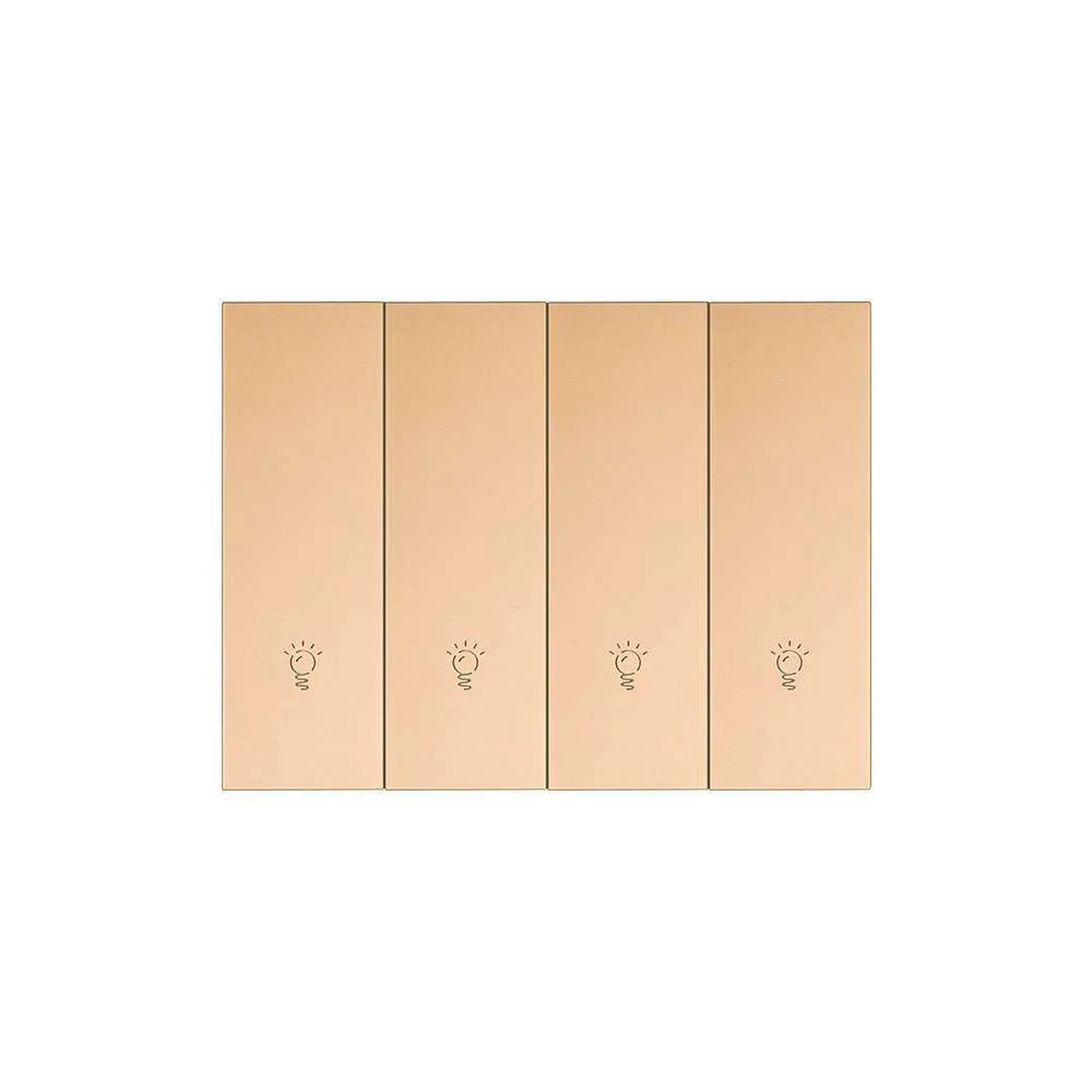 Công Tắc Zigbee Loại Nút Nhấn 4 Phím Màu Vàng